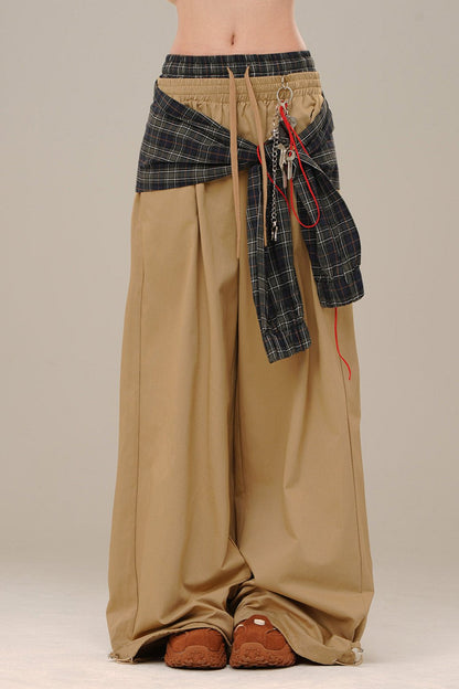 Loose Straight Leg Wide Leg Pants