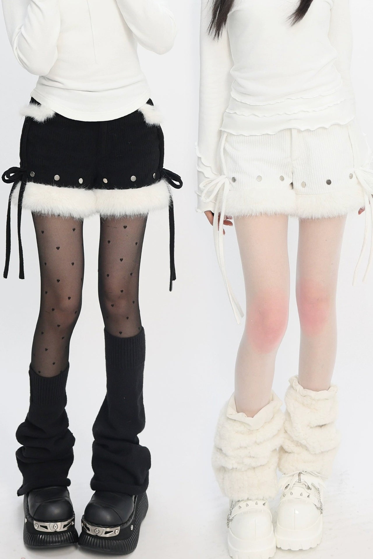 コーデュロイプラッシュファーショートパンツ