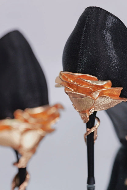 Rose Elegance Pointed Heels