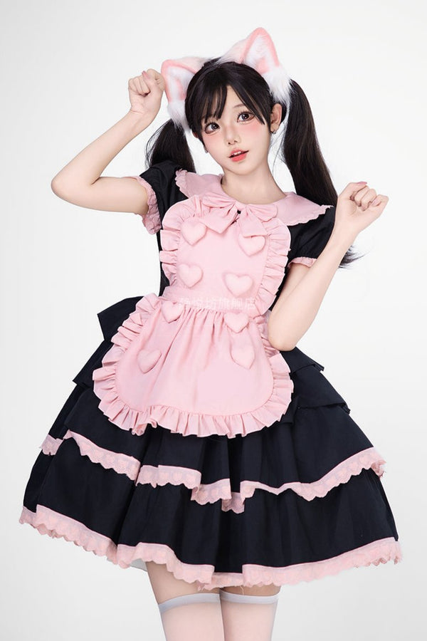 Black-pink Sweet Lolita Set