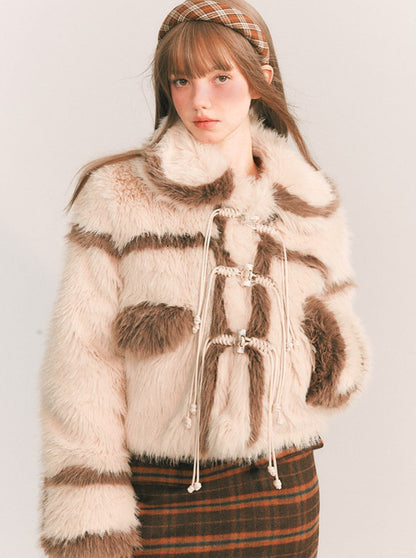 Milk Coffee Fur Short Coat