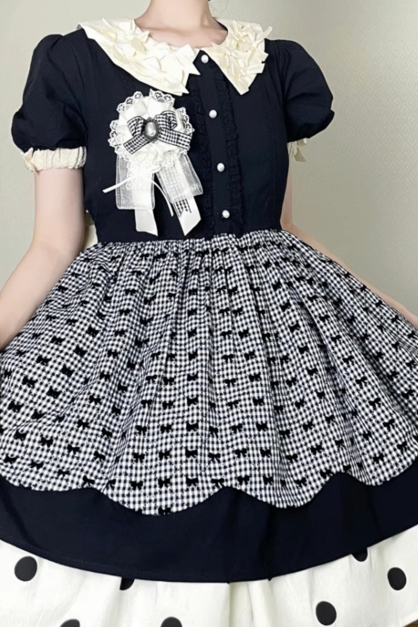 Peach Soda Dot Doll Lolita Dress