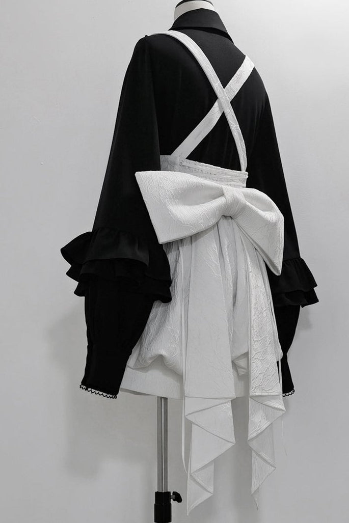 Retro Elegant Prince Shirt + Suspender Shorts