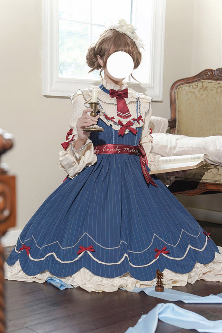 [Reservation Product] Doll Feeling Sweet Bow Ruffle Lolita Dress