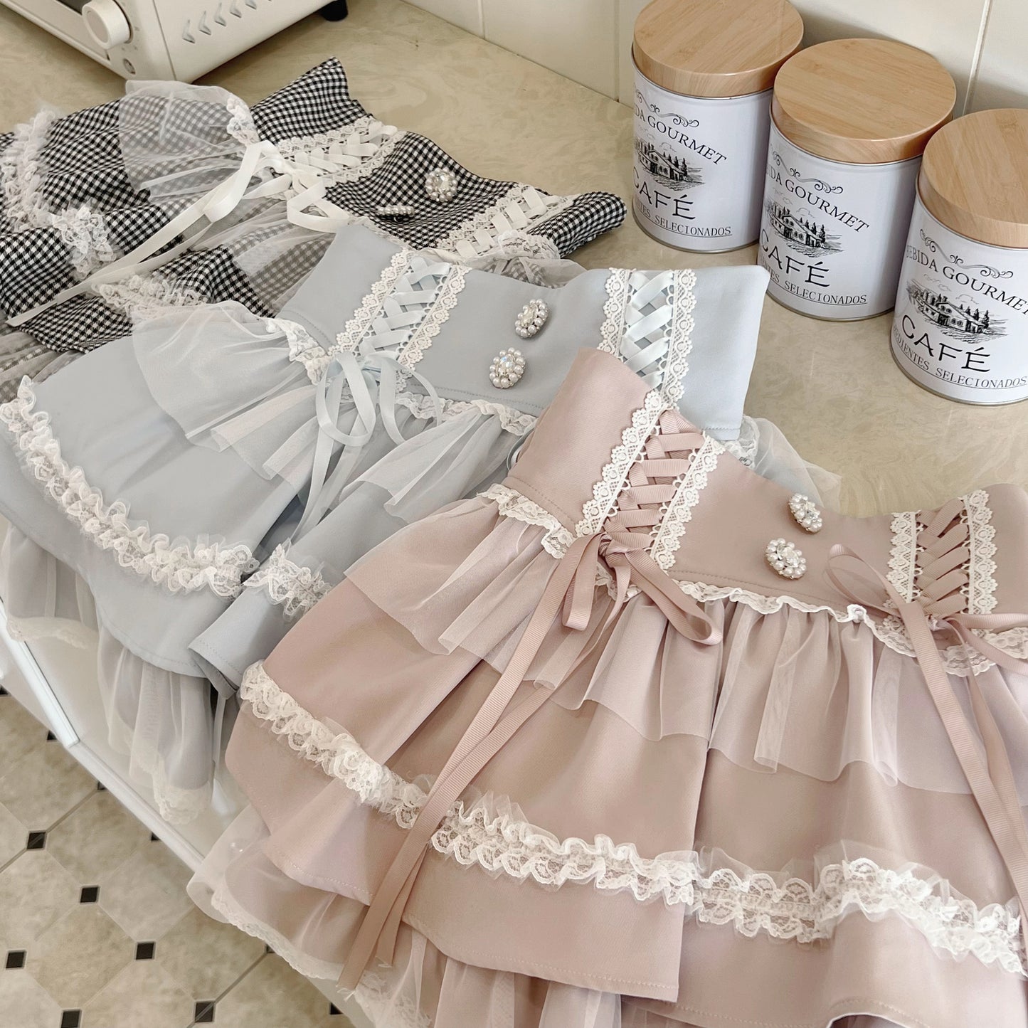 Sweet Ribbon Lace Cake Skirt