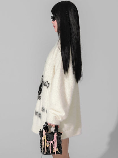 Butterfly Gothic Original Swallowtail Mohair Knit Sweater