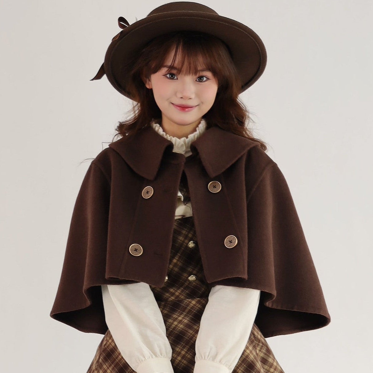 [Reservation Deadline February 3rd] Vintage Detective Series Lapel Cape + Suspender Dress + Ribbon Brooch