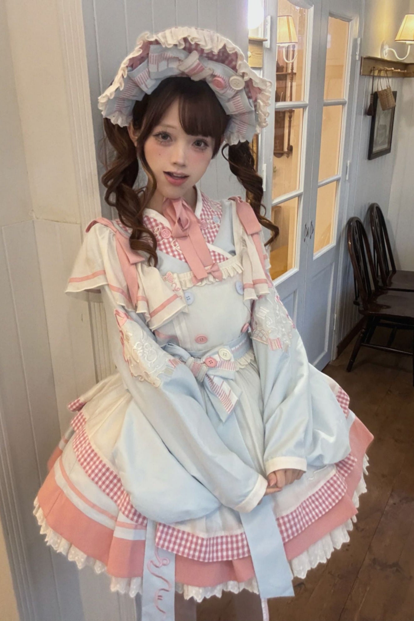 【12月6日予約締切】チャイナロリータエンブロイダリーメイドドレスセット＋ボンネット