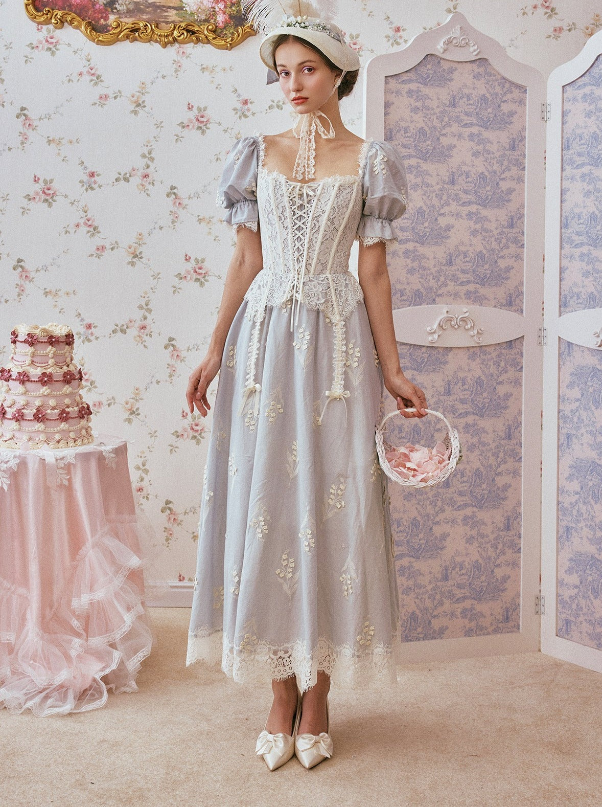 Princess French Country Dress + Scarf