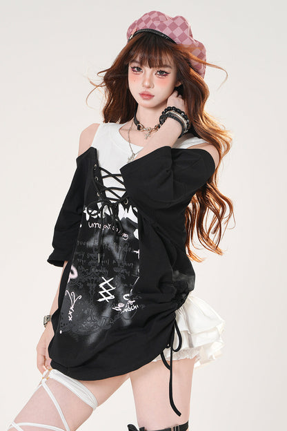 ダークスイートブリーズドローストリングTシャツ