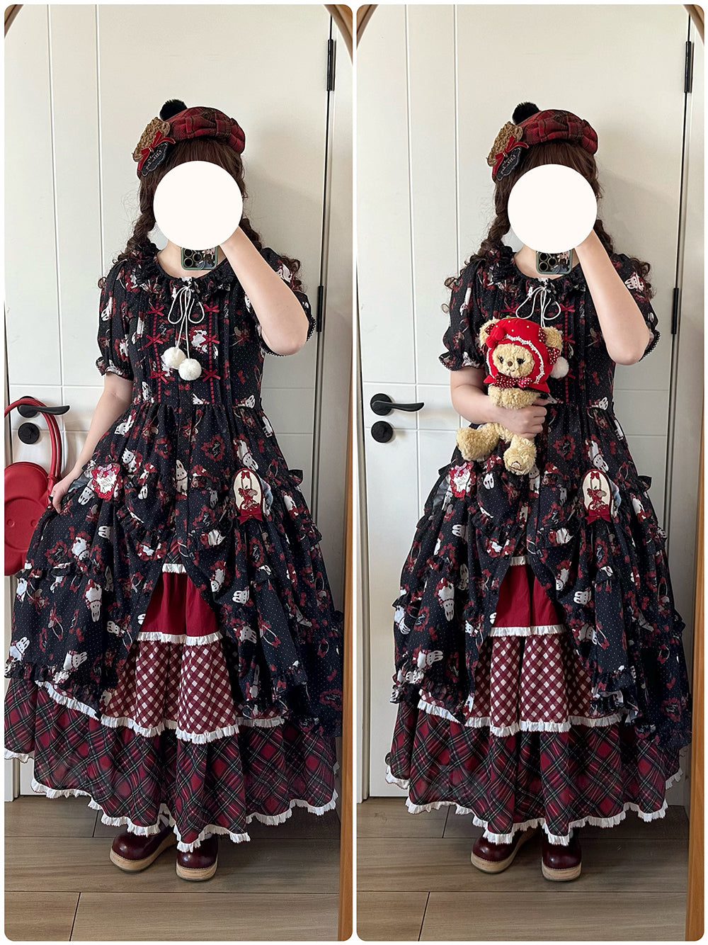 [Pre-order Deadline: January 31] Forest Berry Rabbit Series Daily Puff Sleeve Dress
