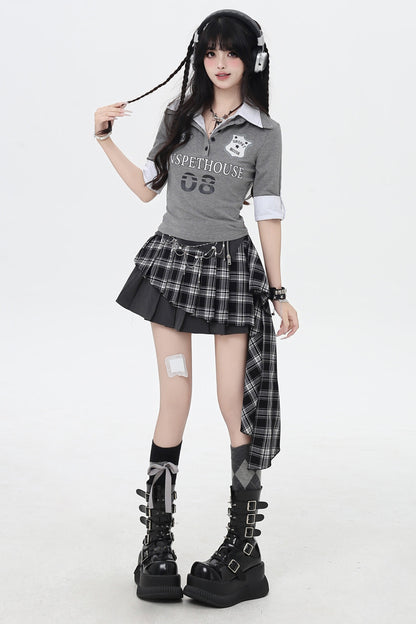 アメリカンレディースシックポロスタイルショートスリーブトップス