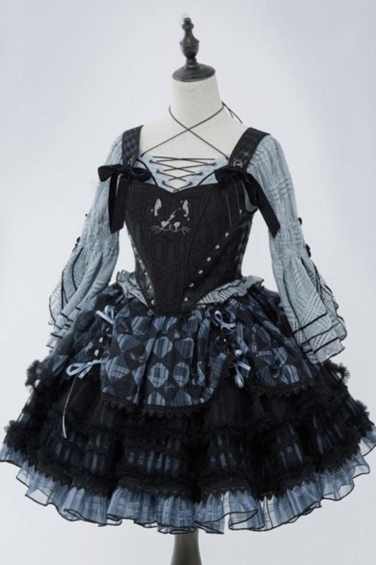 Alice Inn Wanderland Dark Punk Goss Dress Suit