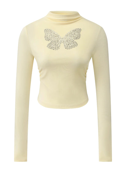 Lame Butterfly Slim Top