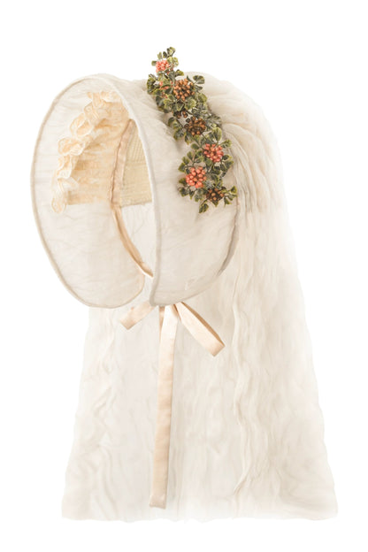 French Rococo Elegant Rabbit Ear Cap + Mesh Flat Cap + Mesh Bow Cap