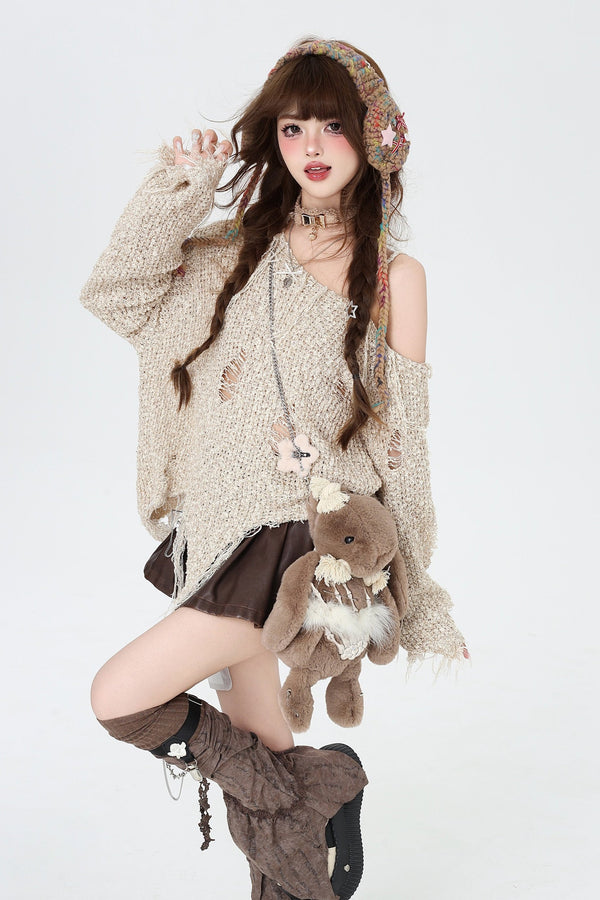 Early Autumn Off-Shoulder Sweater