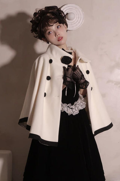 [Reservation deadline on October 18] Rose Elegant Footie Ribbon Cape Coat