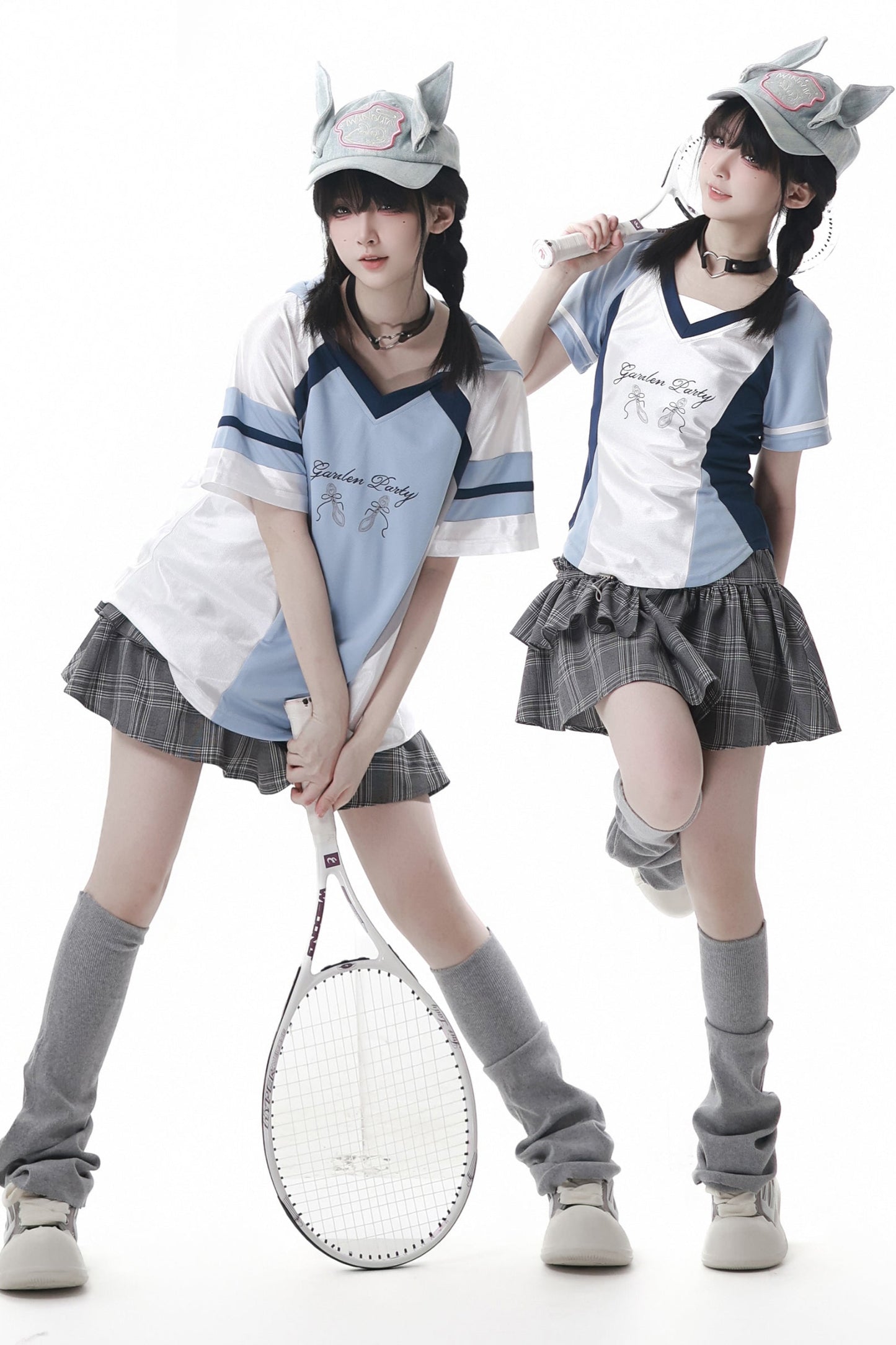 スポーティートップス＋フードトップス＋ケーキキュロット