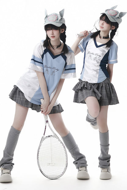 スポーティートップス＋フードトップス＋ケーキキュロット