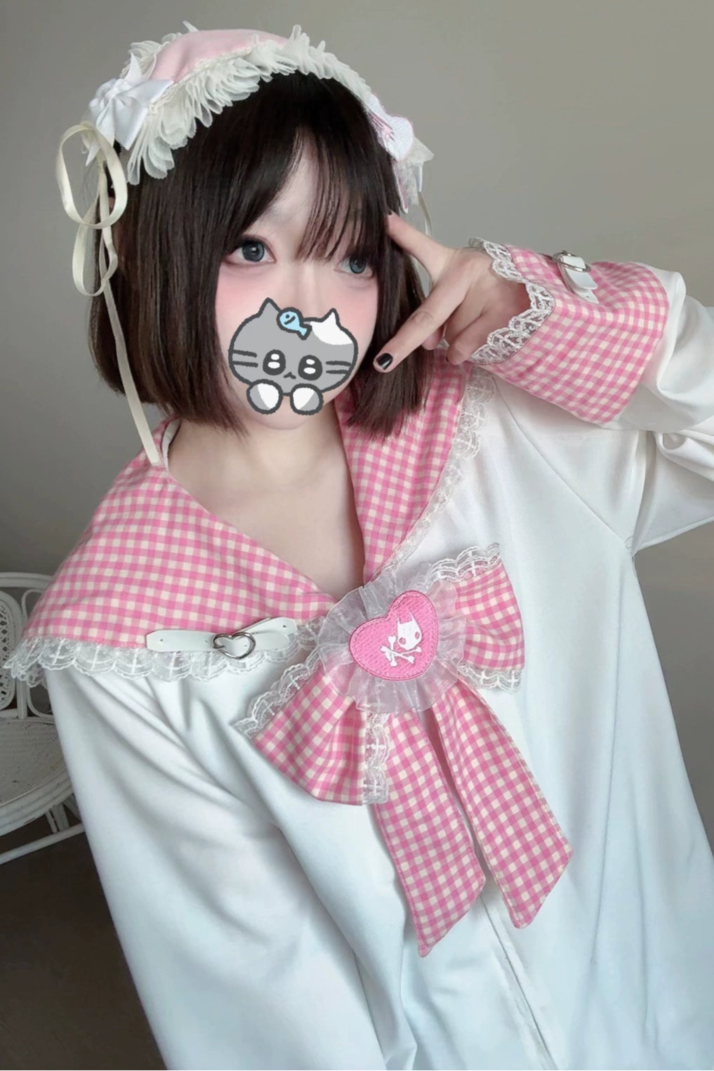 電波チェックセーラートップス