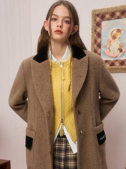 College Cool Long Wool Coat