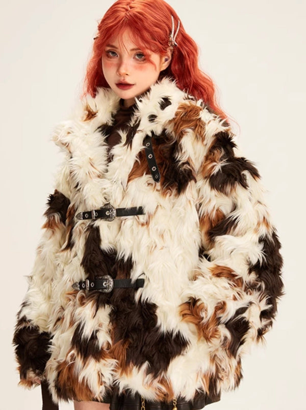 Plush Collar Fur Jacket [Short/Long] [Reserved Item