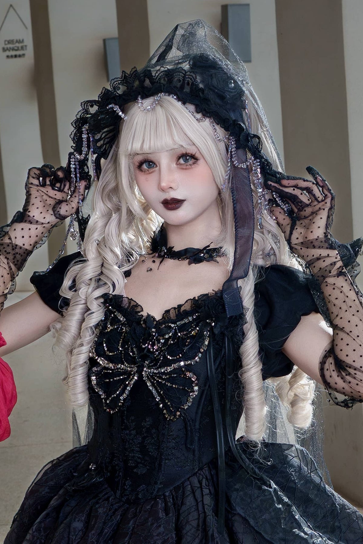 [Pre-order Deadline: October 28] Butterfly Gothic Lolita Series Accessories (Choker Necklace + Hair Clip)