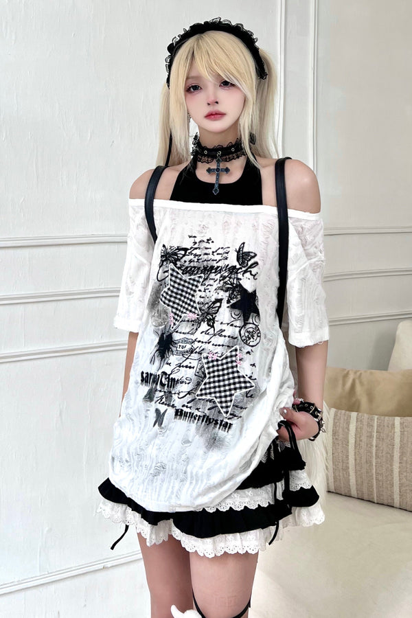 Slash Shoulder T-Shirt