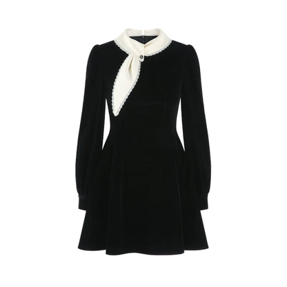 Hepburn Inspired Velvet Dress