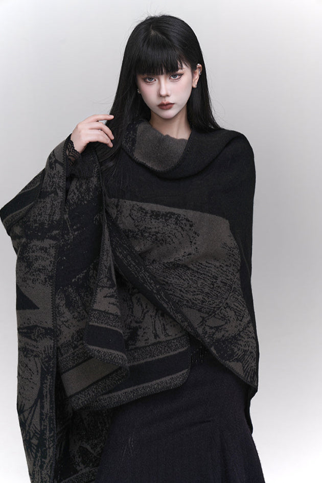 Dark mode large shawl