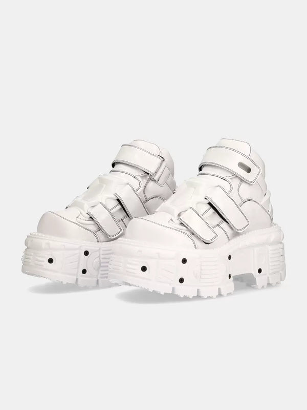 Metal Screenshot Punk Leather Power Sole Shoes