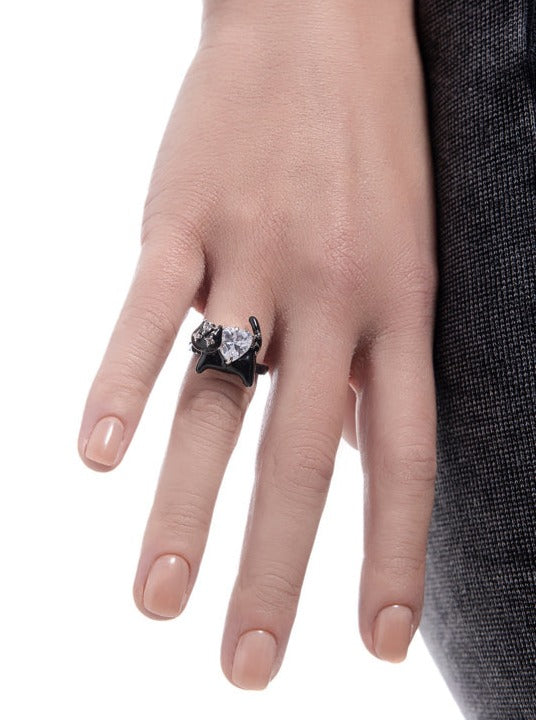 cat diamond ring