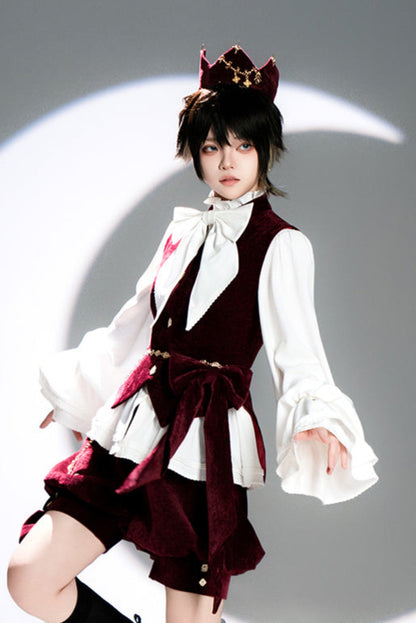 ハンティングラビットレトロレッドゴシックプリンスクラウンハット