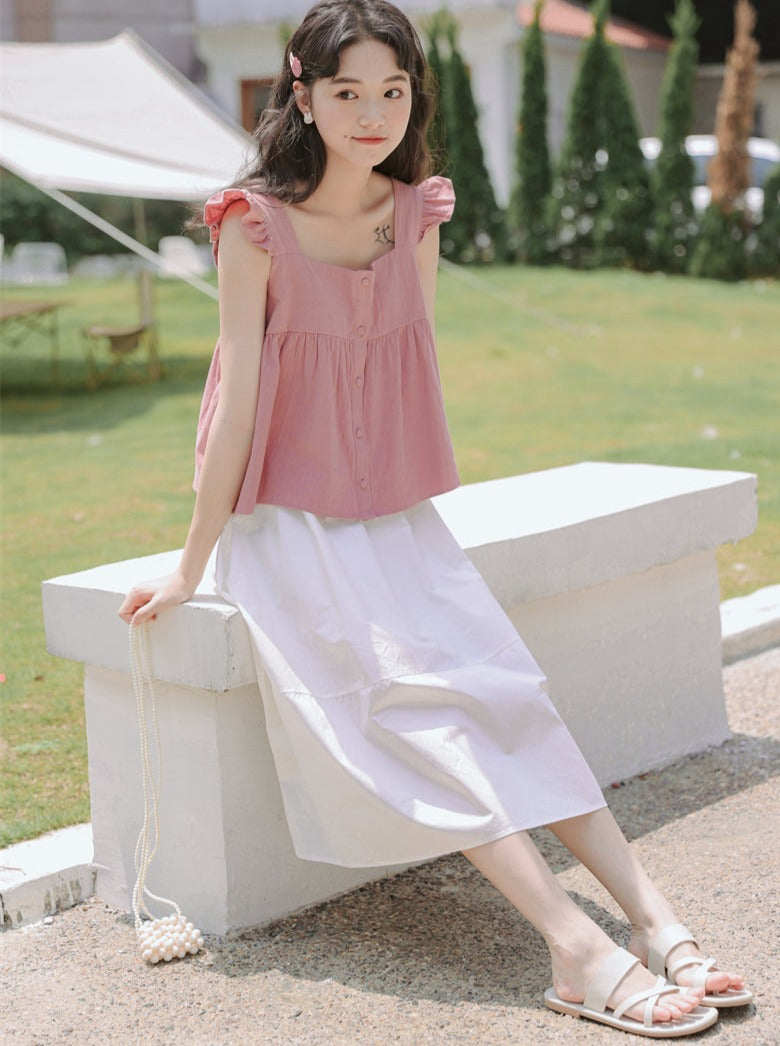 Loose Slim Casual Suspender Flying Sleeveless