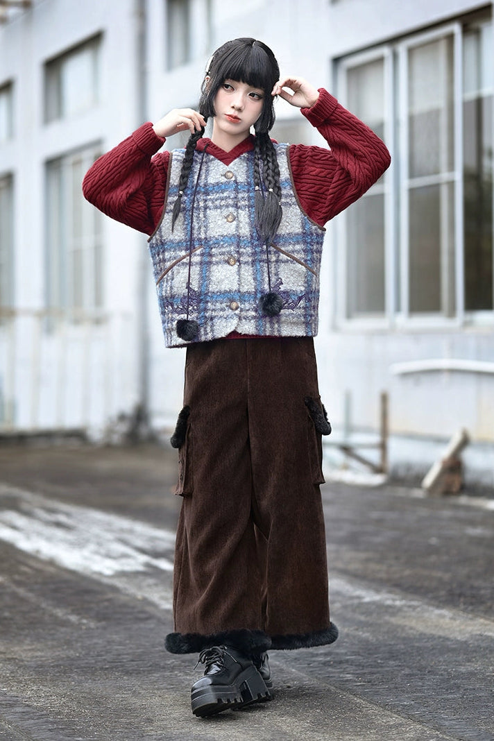 レトロカールイチェックベスト