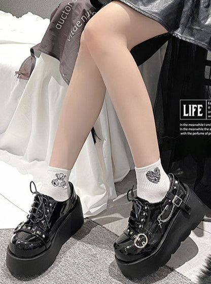Lolita punk studded platform shoes