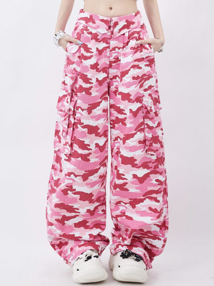 Street Flap Design Pants [Tie-dye Camouflage