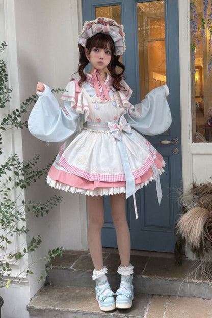 【12月6日予約締切】チャイナロリータエンブロイダリーメイドドレスセット＋ボンネット