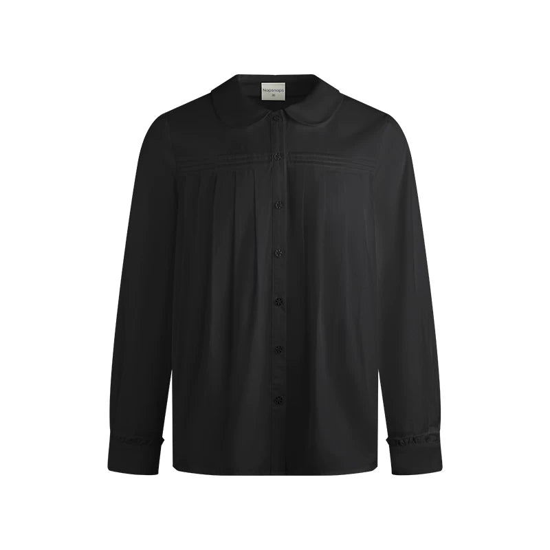 ドールカラープリーツコットンブラウス