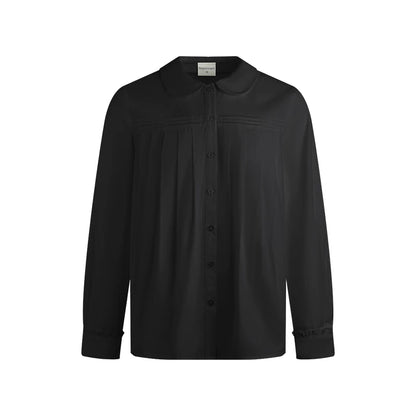 ドールカラープリーツコットンブラウス