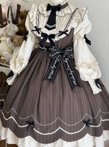 [Reservation Product] Doll Feeling Sweet Bow Ruffle Lolita Dress