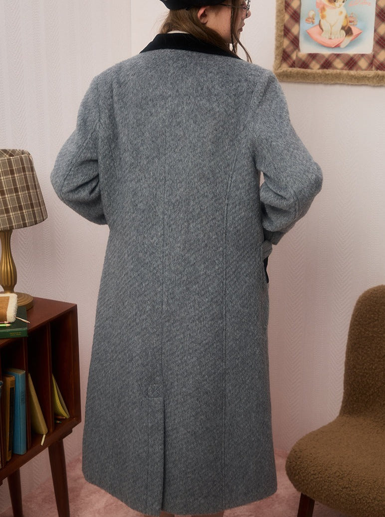 College Cool Long Wool Coat