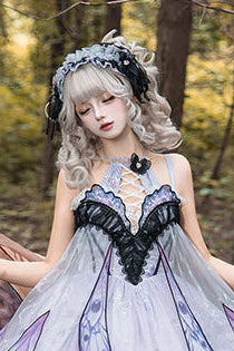 【12月16日予約締切】withered leaf butterfly2.0ゴシックロリータバタフライウイングドレスTypeA/B