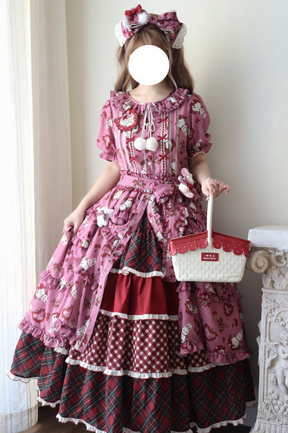 [Pre-order Deadline: January 31] Forest Berry Rabbit Multi-layer Tiered Skirt