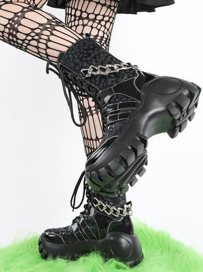 Subculture Chain Motorcycle Boots
