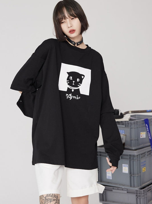 Mode Cat Casual Tops