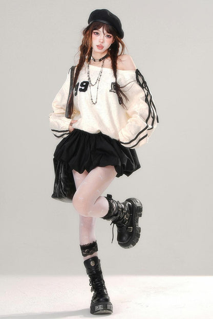 Short Loose Patchwork Sweatdress