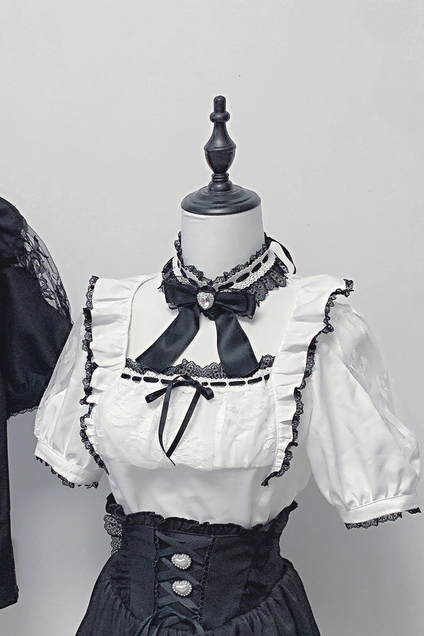 Lace Ribbon Shirt + Skirt