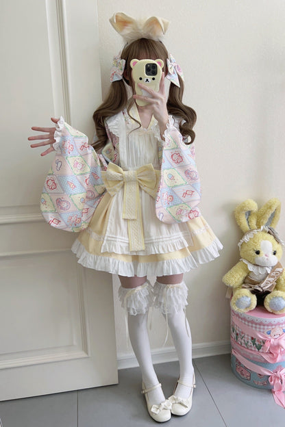 Retro Maid Cafe Japanese Lolita Set