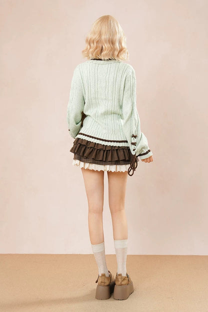 ミントベアニット+ケーキスカート